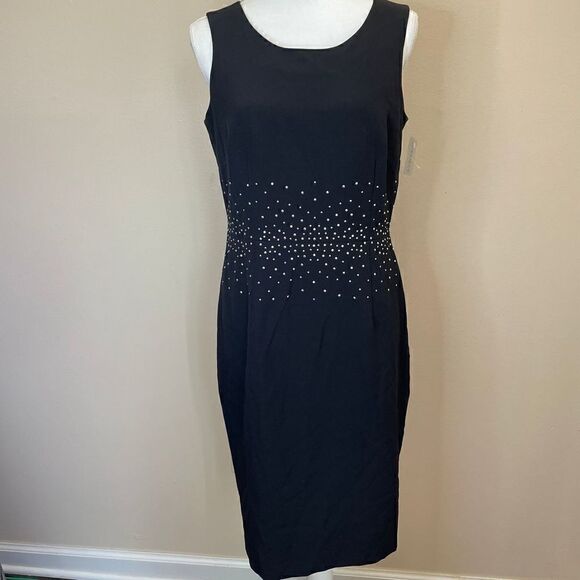7.NEW! Kasper | Dress| Studded Waistline| Small - Picture 9 of 14